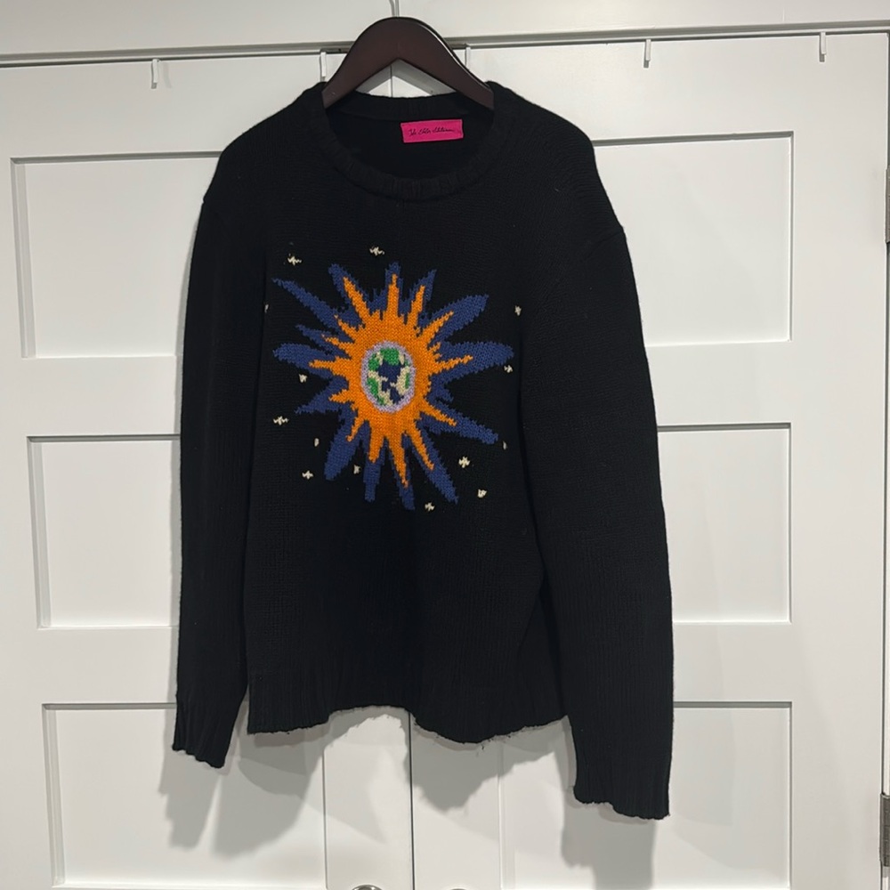 The Elder Statesman “World is Safe…THE END Or Is it?” Crewneck Sweater